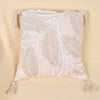 Tuft Embroidered Leaf  Cotton Throw Pillow Covers -18" x 18"