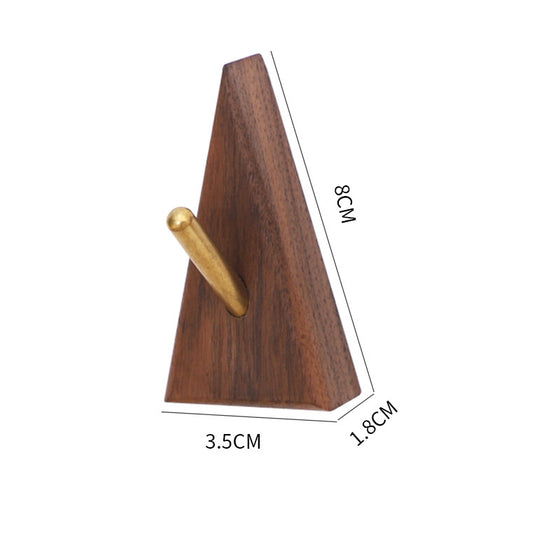 Household Nordic Brass Solid Wood Hook