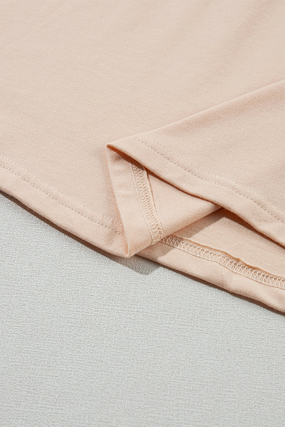 Pink Solid Color Basic Crew Neck Plain Tee | Available in 7 Colors