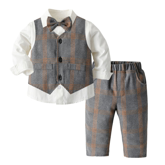 Toddler/Baby Boy Three-piece Style Suit Set Available in Several Patterns and Colors