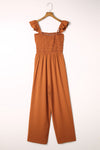 Smocked Ruffled Wide Leg Jumpsuit | Available in 5 Colors