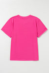 Pink Solid Color Basic Crew Neck Plain Tee | Available in 7 Colors