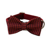 Red and Black Plaid Bowtie, Dog Collar, and Leash Set | Available in 4 Sizes