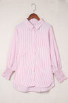 Light Blue Striped Button-up Shirt | Available in 3 Colors