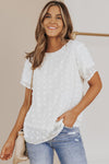 White Swiss Dot Summer Top