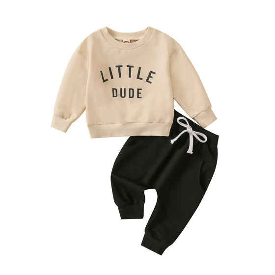 Baby and Toddler's Little Dude Sweat Shirt and Pants