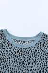 Grey Cheetah Print Casual Crew Neck T Shirt | Available in 4 Colors