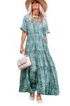 Sky Blue Paisley Maxi Dress