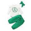 Clothes Cover Letters Baby Girls' Long-sleeved Trousers 3 Piece Set