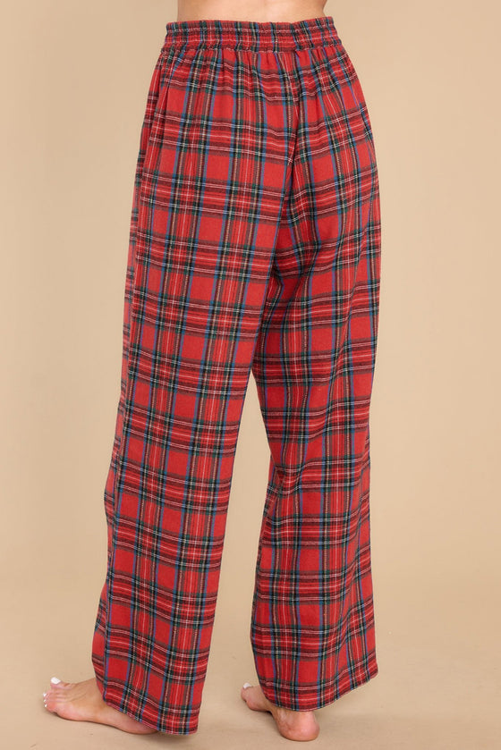 Red Buffalo Plaid Shirt and Drawstring Pants Pajama Set