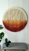 Nordic Hand-dyed Woven Round Tapestry