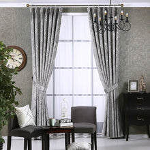  Solid Color Simple Modern Light Luxury Living Room Chenille Blackout Curtains