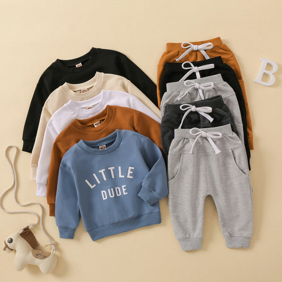 Baby and Toddler's Little Dude Sweat Shirt and Pants