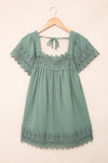 Green Lace Trim Top | Available in 2 Colors