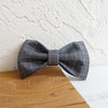 Grey Plaid Collar, Bowtie, and Leash Set