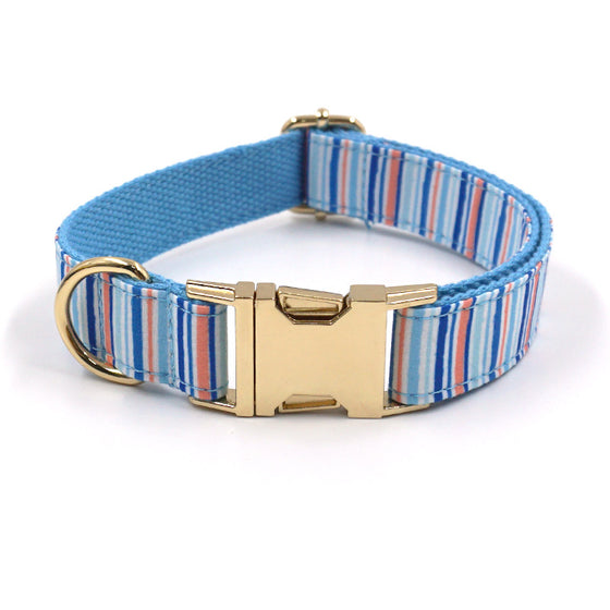 Striped Dog Collar, Leash, and Vest Set | Available in Other Colors and Sizes