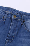 Dark Blue Casual Frayed Hem Denim Shorts | Available in 2 Colors