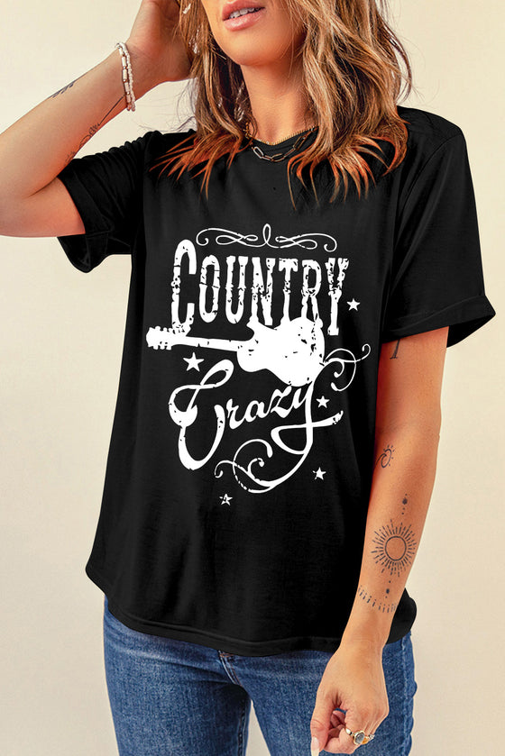 Black Country Music Graphic T-Shirt