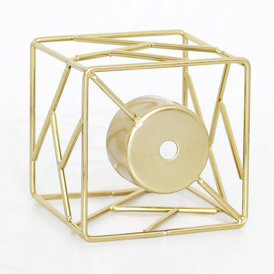 Votive Geometric Candle Holder in Gold or Black