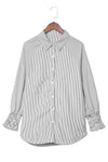 Light Blue Striped Button-up Shirt | Available in 3 Colors