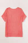 Salmon Colored Baggy Knit Top