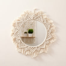  Round Hand-Made Macrame Wall Mirror