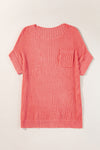 Salmon Colored Baggy Knit Top