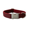 Red and Black Plaid Bowtie, Dog Collar, and Leash Set | Available in 4 Sizes