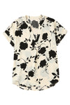 Floral Printed V Neck Short Sleeve Blouse | Available in 3 Colors