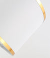 Simple Modern Ceramic Bedside Lamp with Drum Shade and Gold Trim