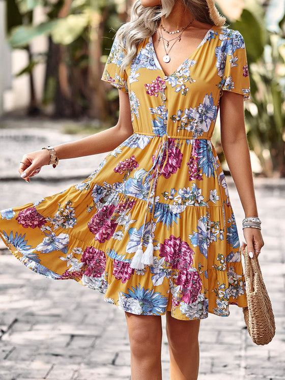 Yellow Floral Sundress