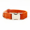 Luxury Orange Dog Collar and Bowtie