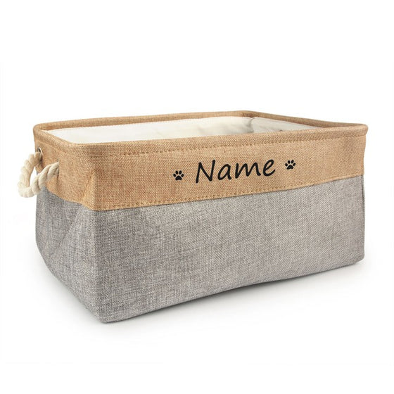 Personalized Dog Toy Basket Free Print Pet Storage Box Cat