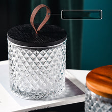  Embossed Glass Cotton Swab Storage Jar