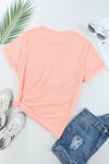 Pink Solid Color Basic Crew Neck Plain Tee | Available in 7 Colors