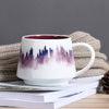 Creative Handmade Ceramic Coffee Cup with Watercolor Painted Design