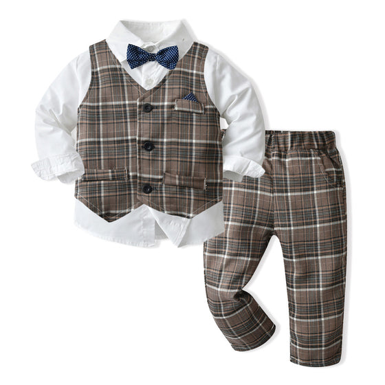 Toddler/Baby Boy Three-piece Style Suit Set Available in Several Patterns and Colors