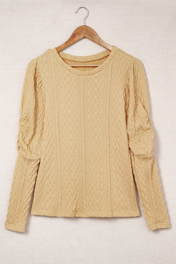 Butter Yellow Textured Knit Top