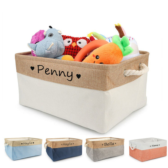 Personalized Dog Toy Basket Free Print Pet Storage Box Cat