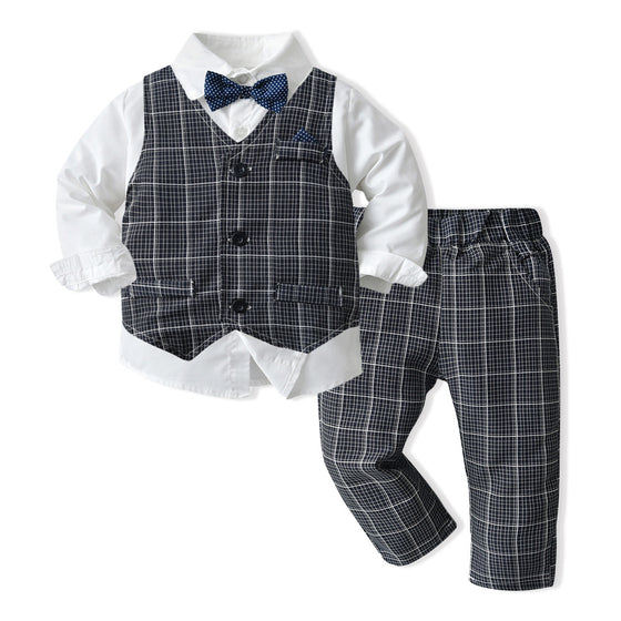 Toddler/Baby Boy Three-piece Style Suit Set Available in Several Patterns and Colors