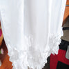 Vintage Style Ruffled Shower Curtain in White