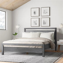  Gray Rustic Farmhouse Platform Bed