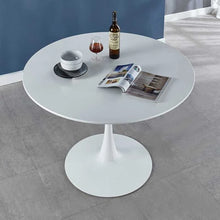  Modern Round Dining Table White with Pedestal Base -42"