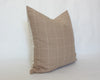 Tan Plaid Pillow Covers -Set of 2 | Available in Several Sizes