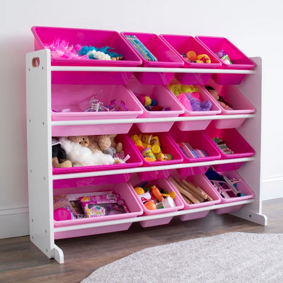 16 Bin Kid's Toy Organizer | Several Colors Available