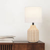 18" Woven Rattan Table Lamp in Natural Finish