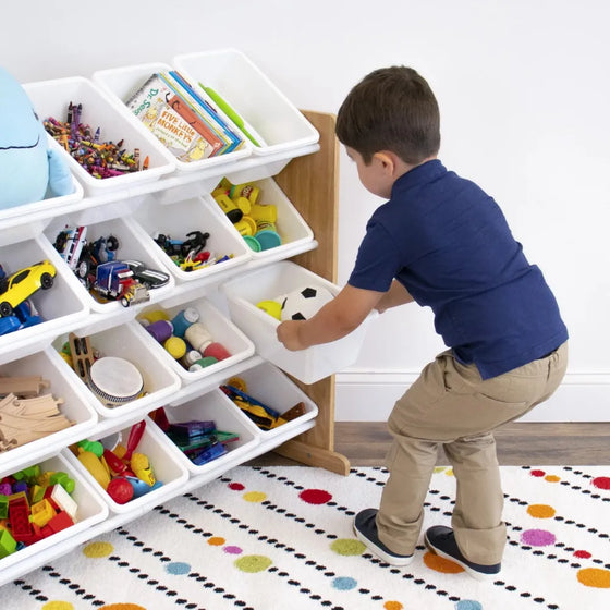 16 Bin Kid's Toy Organizer | Several Colors Available